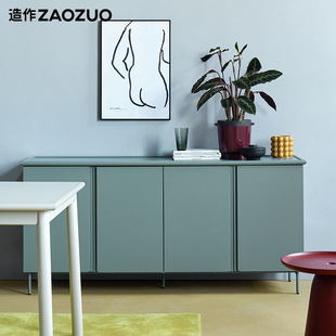 造作美术馆餐边柜ZAOZUO瑞典设计师极简轻奢客厅实木框奶油小户型