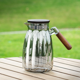 凉白开水杯 大容量冷水壶玻璃耐高温冷泡茶瓶子家用储水凉水壶套装