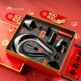 红酒杯轻奢高级感家用水晶勃艮第醒酒器套装高脚杯2个一对礼盒装