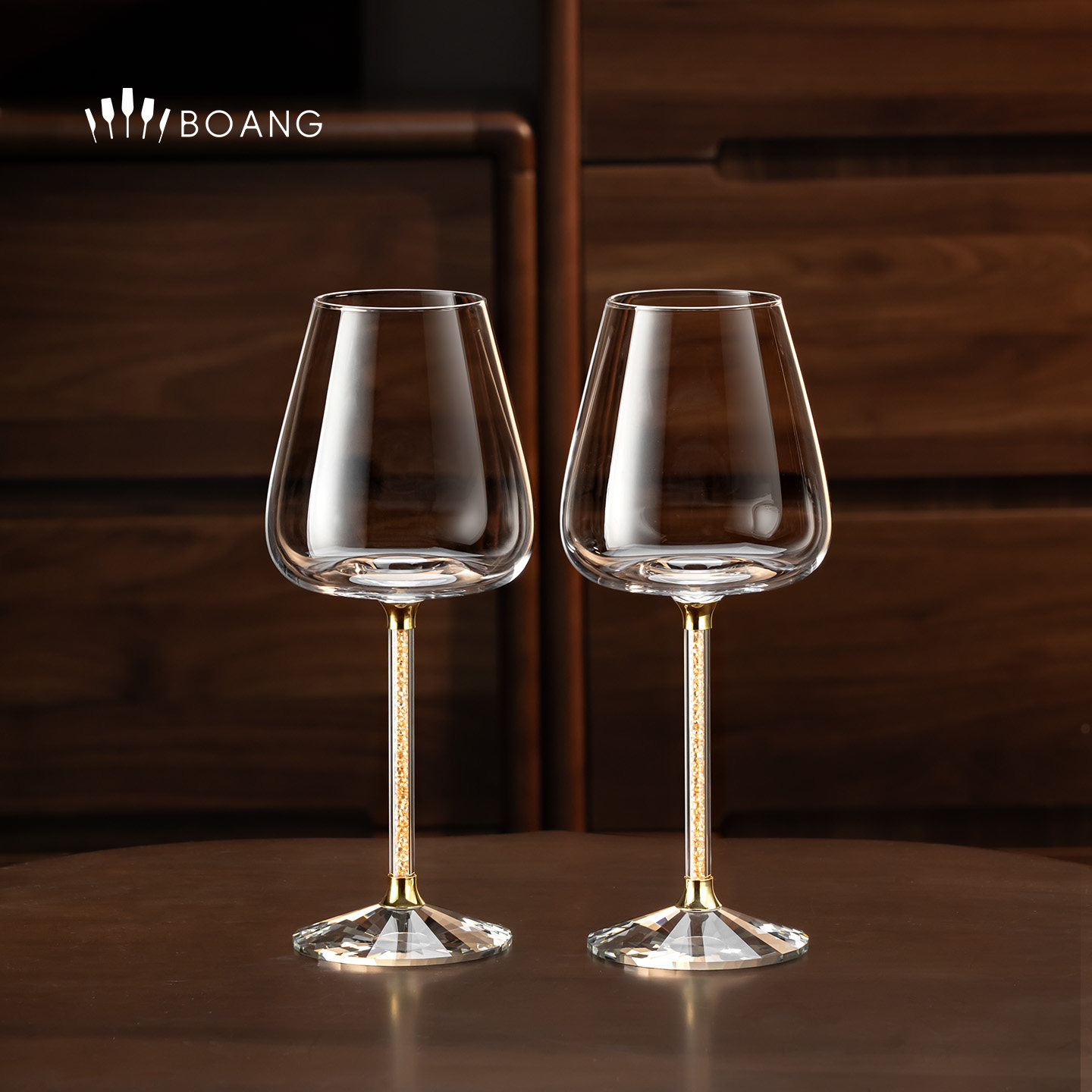 奢华水晶玻璃红酒杯对杯勃艮第高脚葡萄酒杯轻奢家用酒具送礼佳品,餐饮具,葡萄酒/红酒杯,淘宝优惠券,粉丝福利购,淘宝优惠卷