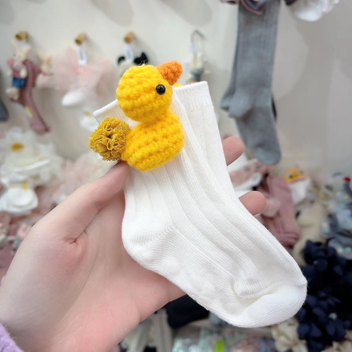 29直播韩国inpink儿童卡通可爱手工短袜袜子