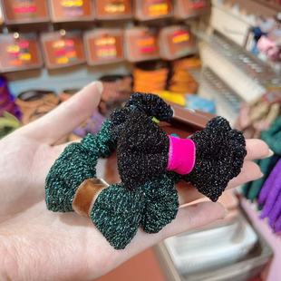 9.24韩国pom新款2025儿童彩色蝴蝶结发绳发圈