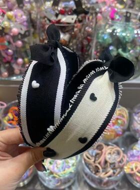 3.23韩国bebeprince儿童发饰布艺爱心蝴蝶结发箍