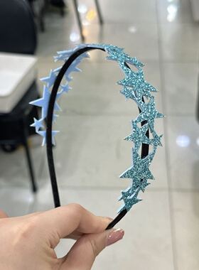 3.14韩国代购pretty hairpin儿童发饰可爱细闪星星发箍