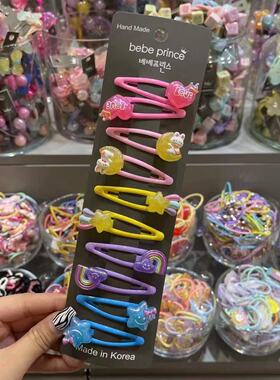 5.11韩国bebeprince儿童发饰春夏新款水果爱心发夹鸭嘴夹套夹
