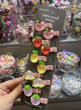 6.1韩国bebeprince儿童发饰可爱水果套夹发夹边夹