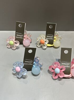 韩国东大门bebeprince儿童发饰糖果色小花绕绕发圈发绳