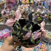 韩国东大门bebeprince饰品刺绣花花宽边兔耳朵发箍秋冬