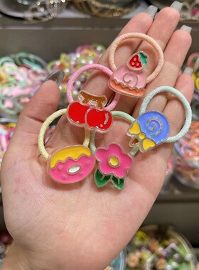 7.31韩国儿童发饰bebeprince可爱甜美棒棒糖甜甜圈樱桃小皮筋发圈