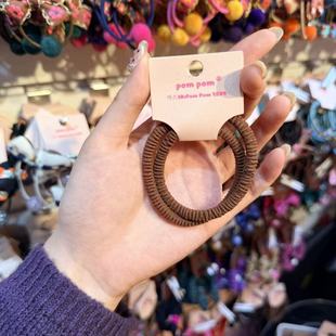 12.3韩国pom新款2025儿童彩色基础粗发圈发绳