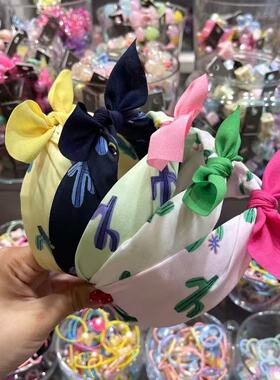 6.15韩国东大门bebeprince儿童发饰新款仙人掌彩色蝴蝶结儿童发箍