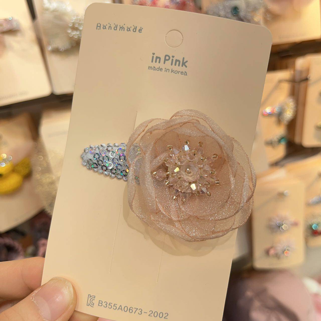 26直播韩国inpink儿童可爱甜美小兔小熊花朵对夹发夹发卡合集