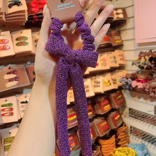 9.24韩国pom新款2025儿童蝴蝶结飘带小肠发圈发绳