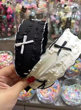 6.15韩国东大门bebeprince儿童发饰新款布艺花边蝴蝶结儿童宽发箍