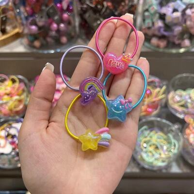 4.16韩国东大门bebeprince儿童发饰甜美卡通星星彩虹爱心发绳发圈