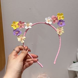 2.9韩国代购 pikaboo儿童发饰彩色干花猫耳发箍