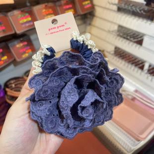 9.3韩国pom新款2025儿童秋冬手工花花小肠发圈发绳