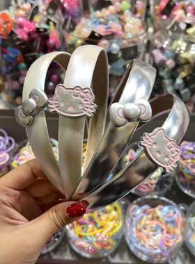 6.15韩国东大门bebeprince儿童发饰新款银色卡通猫咪儿童发箍