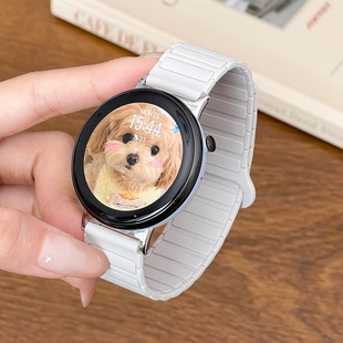 适用荣耀手表FIT表带新款软胶锁环磁吸替换带智能watch fit雅致版/活力版明星同款高颜值腕带IVY-B39表链配件