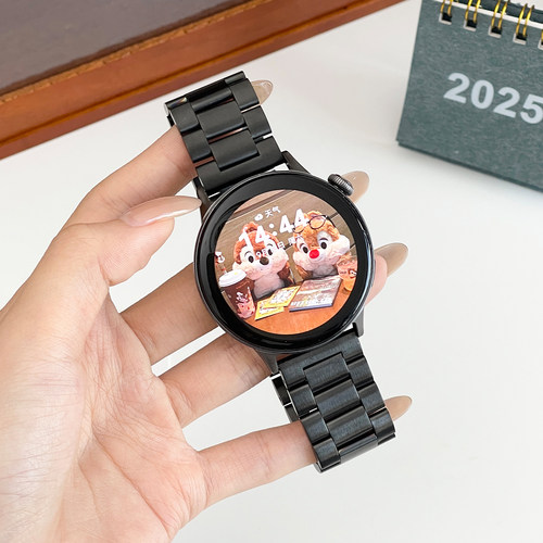 适用vivo watch5表带精钢金属表带vivo手表3代实心不锈钢三株折叠扣款WA2356C替换腕带iqoo男女士手表链配件