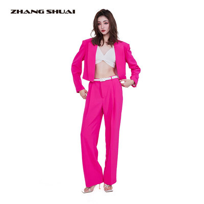 ZHANGSHUAI春夏直筒西裤