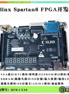 FPGA开发板XILINX Spartan6  RTC 串口 摄像头接口 SD存储 AD/DA