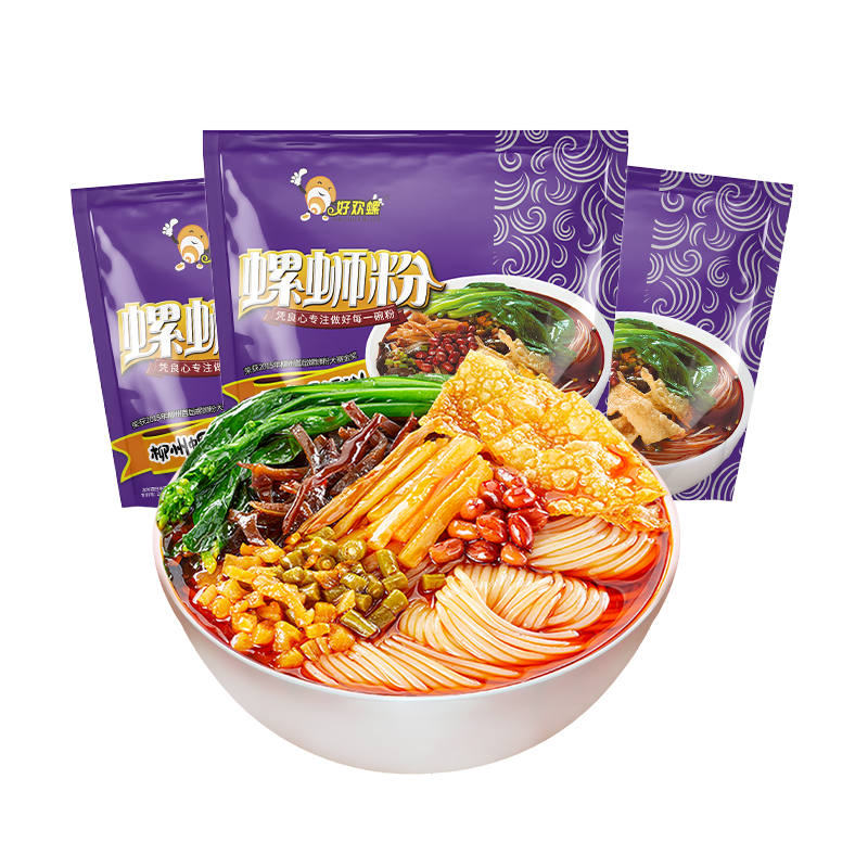 【李佳琦直播间双12生活节】好欢螺螺蛳粉带渣辣油3袋螺丝粉米粉