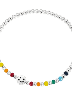 女纯银烤漆ins串珠手链刻字