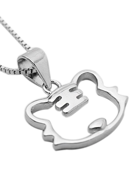 烽之银纯银虎项链女生肖项链