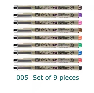 日本005樱花针管笔套装防水勾线笔漫画描边笔设计手绘绘图描线笔