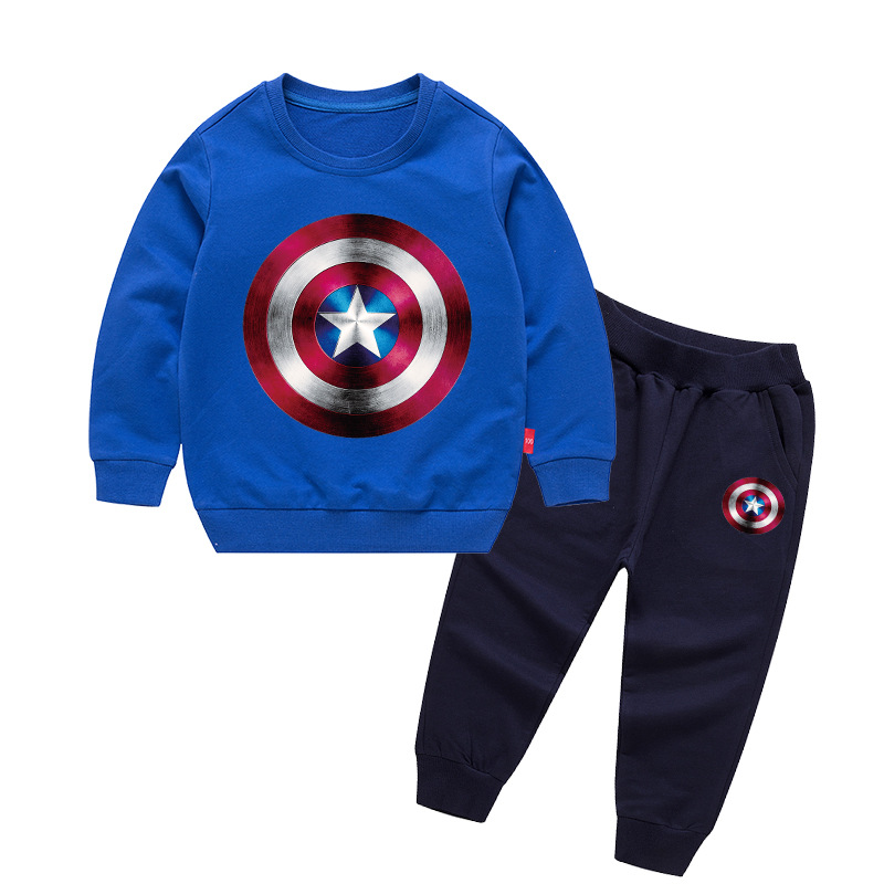 新款春季纯棉卡通动漫儿童套装