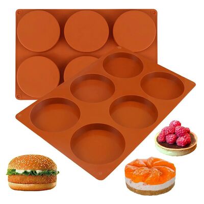 6 Holes Round Silicone Mold Cake Pastry Baking Molds Jelly P