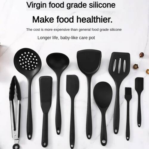1/10PCS Food-Grade Silicone Kitchen Tools Set, Heat-Resistan