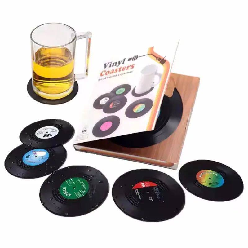 Vinyl Record Coaster Record Decorative Wall Retro CD Table M