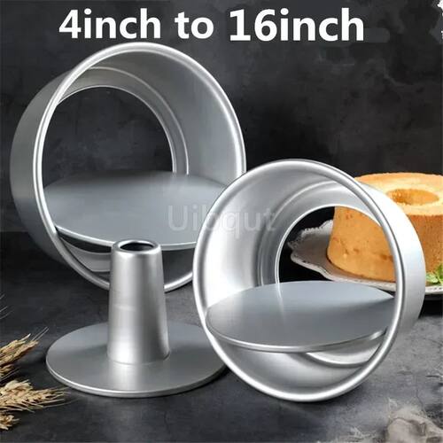 Round middle hole Alloy Chiffon Cake toast bread Pan Removab