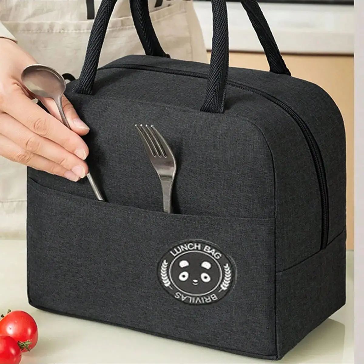 1pc- ulated lunch box bag thickened student portable lunch b