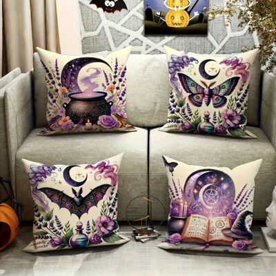 Halloween Magic: Enchanting Pillowcases with Witchy Prints S