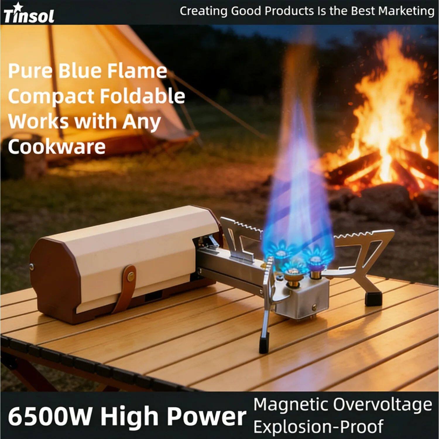 2026 New Portable Folding Triple-Burner Cartridge Stove Outd