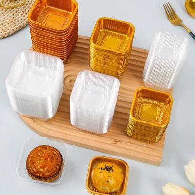 100pcs Square Moon Cake Trays Mooncake Packaging Box Without