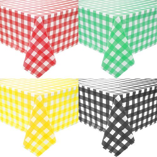 Disposable Plaid Tablecloth Thickened Waterproof Birthday Pa