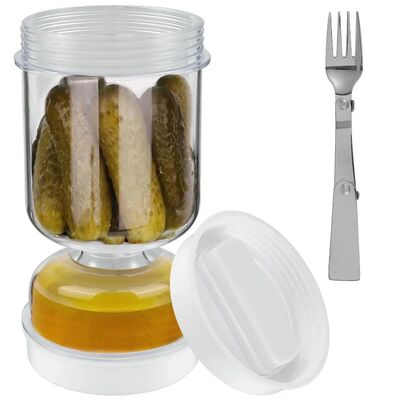 Pickles Jar With Forks Dry and Wet Dispenser Pickle and Oliv