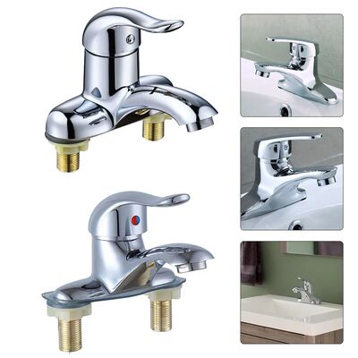 Bathroom Faucet Double-Hole Basin Hot And Cold Water Faucet