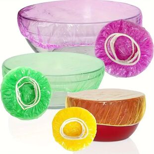 30/60pcs Colorful Elastic Food Storage Covers, Reusable Fitt