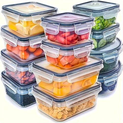 8-PC BPA-Free Airtight Food Containers with Locking Lids - M