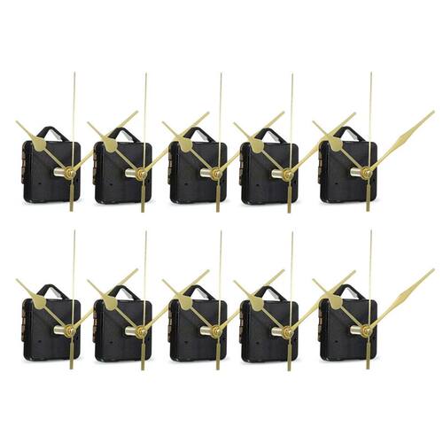 10Pcs DIY Silent Movement Spindle Hands Wall Quartz Clock Mo