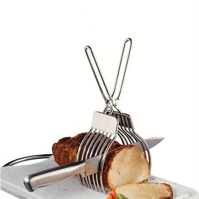 Stainless Steel BBQ Slicer Meat Cutter Multi-Function Campin