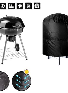 Grill Cover 77x58cm/80x66x100cm Waterproof Round BBQ Grill C