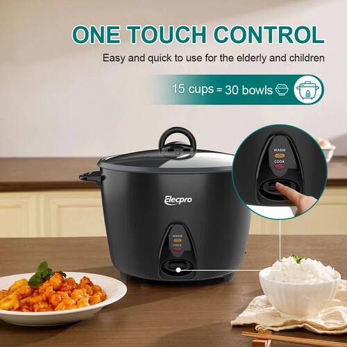 Elecpro Large Capacity Rice Cooker, 7L capacity and 15 cups