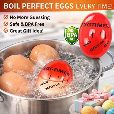 Egg Timer&Alarm Clock for Kitchen - Perfect Soft/Medium/Hard