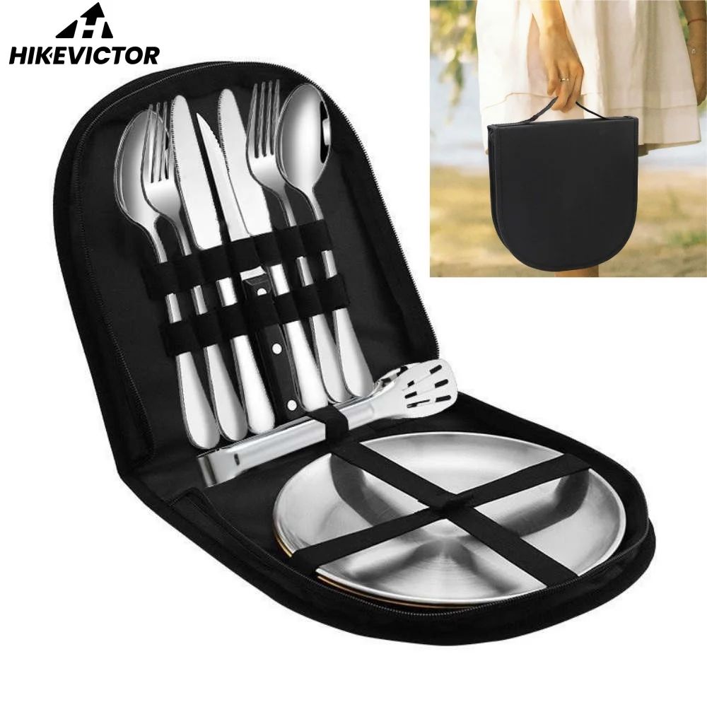 Hikevictor Outdoor Camping Cutlery Storage Bag Barbecue picn